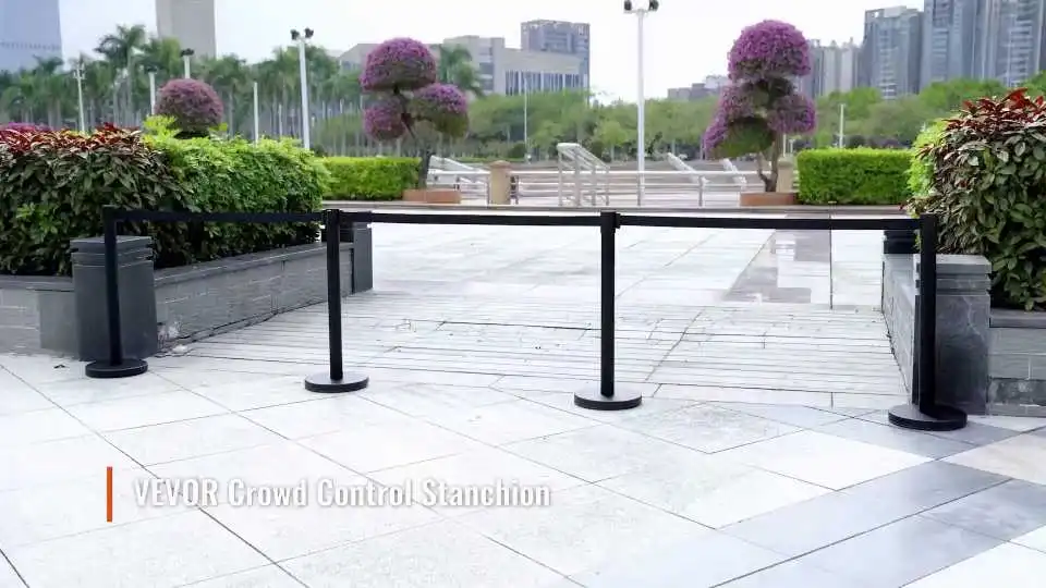 VEVOR Post Stanchion - Videodemonstratie van deze 6-delige staanderset met 6,6 ft/2 m zwarte intrekbare riem