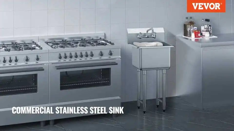 VEVOR Utility Wasruimte Spoelbak | Stevig, Ruim & Betrouwbaar