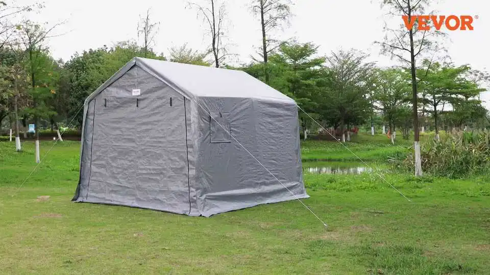 Bekijk onze video over het draagbare tuinhuisje, waarin u ziet hoe het snel op te zetten is, hoe de materialen duurzaam zijn en hoe u praktische opbergmogelijkheden hebt om uw buitenruimte georganiseerd te houden.