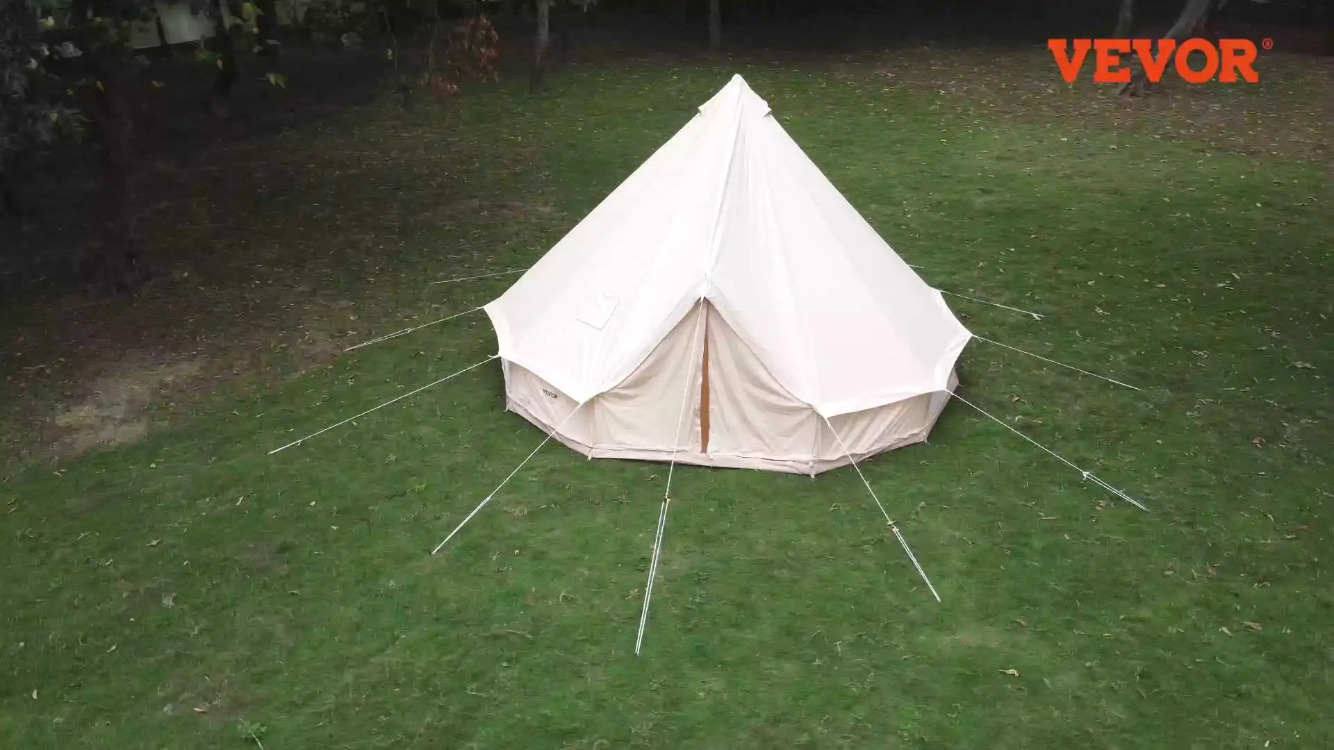 VEVOR Bell Tent With Stove Jack Demo Video - An Easy to Set Up and Transport Bell Tent Capable of Accommodating 5-8 People