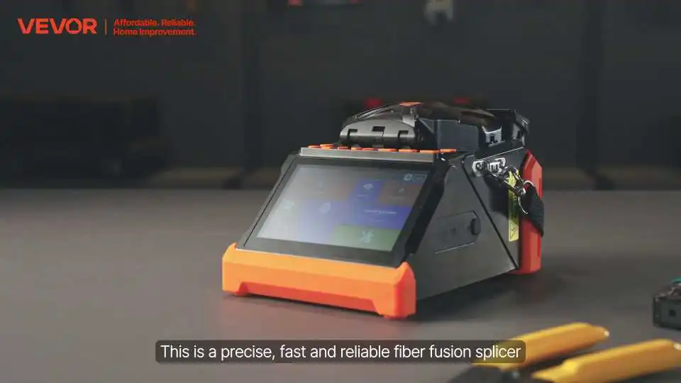 VEVOR Fiber Optic Fusion Splicing Machine - Video Demonstration Of The Compact And Lightweight Splicing Machine With 6 Motors And 5-Inch LCD Screen