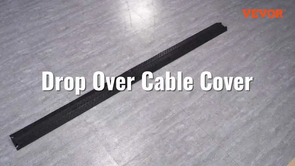 Protector de cables VEVOR: demostración en vídeo de este protector de cables antideslizante, abatible y de 3 piezas de 39 pulgadas con capacidad de carga de 2000 libras. Protector de manguera impermeable, fácil de instalar, protección ecológica para cables.