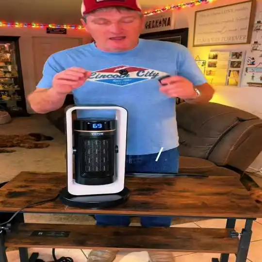 See the VEVOR Small Electric Space Heater Deliver Adjustable 1500W Heat with Oscillation, Timer, and Built-In Thermostat