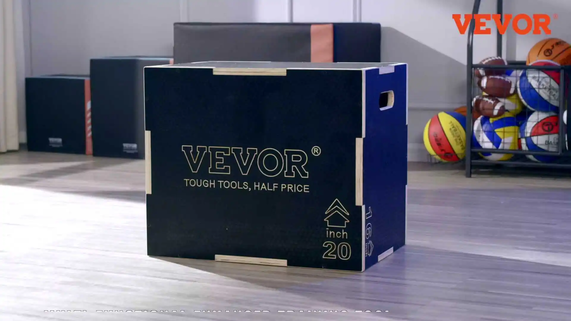 Erleben Sie, wie die VEVOR 3-in-1 Jump Box Ihr plyometrisches Boxsprungtraining mit Landungen, Höhenveränderungen und einer robusten Bauweise für Zuhause oder das Fitnessstudio unterstützt.