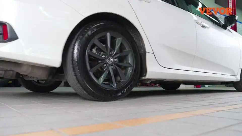 VEVOR Best Floor Jack For Cars - Video Demo of Lifting Vehicle Using the Durable Jack and Stand Combo Featuring Adjustable Height and Removable Handles for Easy Storage