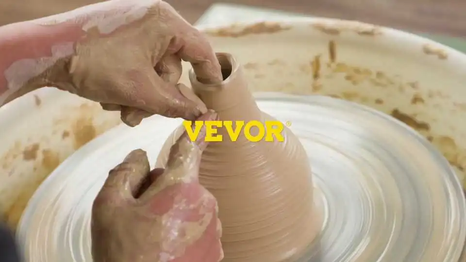 VEVOR Pottery Wheel For Sale - Video Demonstration Of Easy-To-Operate Pottery Wheel Featuring 9.8" LCD Touch Screen With Food Pedals And Detachable ABS BASIN
