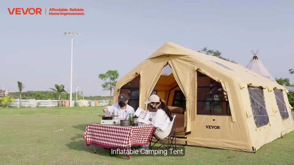 Guida passo passo e dimostrazione dell'utilizzo della migliore tenda gonfiabile VEVOR con caratteristiche uniche