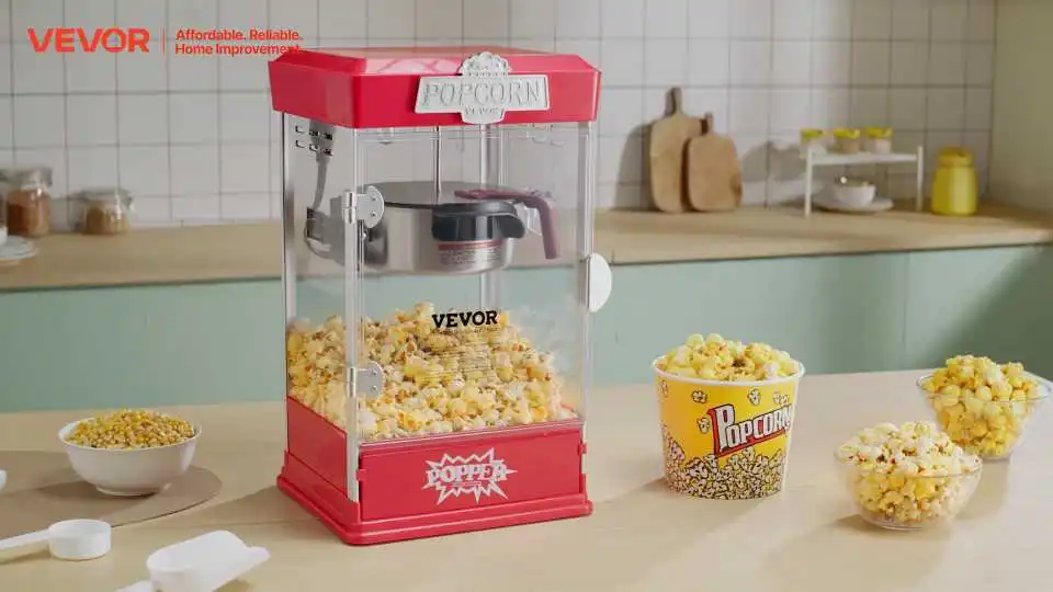 Vídeo demostrativo de la máquina de palomitas de maíz Air Popper: palomitas rápidas y sin aceite con gran capacidad para aperitivos saludables y momentos divertidos en fiestas.