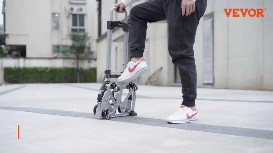 VEVOR Treppensteigerwagen – Sehen Sie sich an, wie Sie diesen robusten Wagen installieren, verwenden und seine Funktionen nutzen.