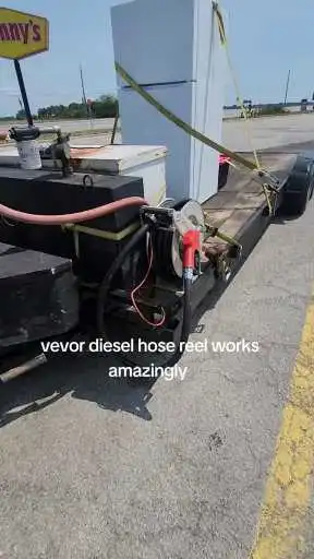 VEVOR Diesel Fuel Hose Reel for Mobile Fueling: Watch & Use Guide