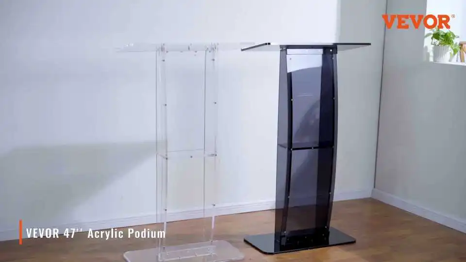 Scopri come il supporto per podio in acrilico VEVOR offre eleganza moderna, portabilità e stabilità per presentazioni professionali