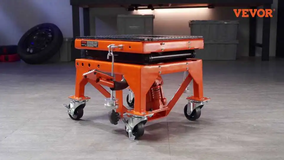 Usage Guide: Watch How the VEVOR Hydraulic Motorcycle Lift Table Makes Bike Maintenance Easy