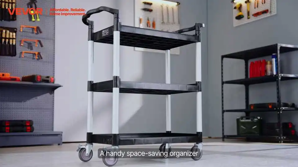 VEVOR Heavy Duty Utility Cart with Wheels Demonstration — Strong, Stable & Easy to Move