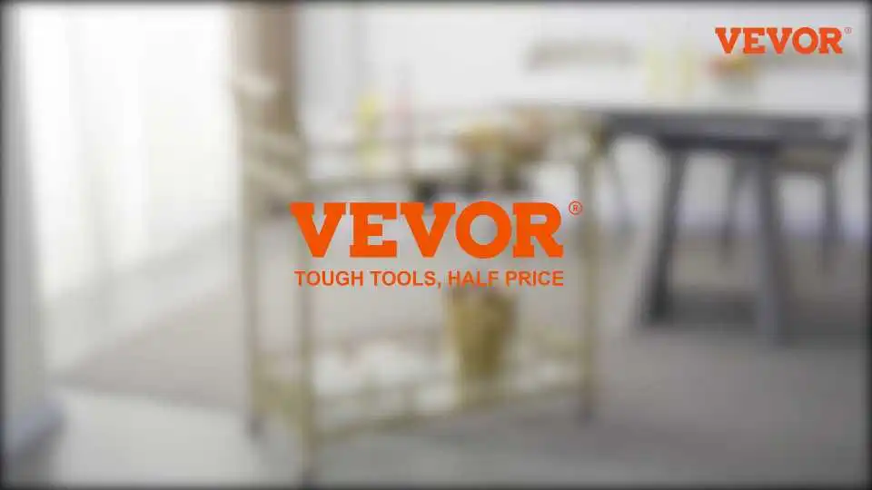 VEVOR Gold Bar Cart with Wine Rack: Watch How This 3-Tier Serving Cart Delivers 180 LBS Capacity with Lockable Wheels and Elegant Gold Finish