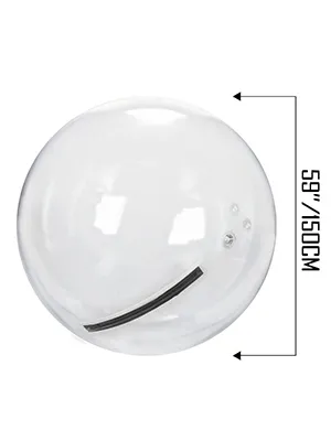 Pelota para caminar sobre el agua VEVOR transparente, de 59 pulgadas de diámetro y con cremallera.