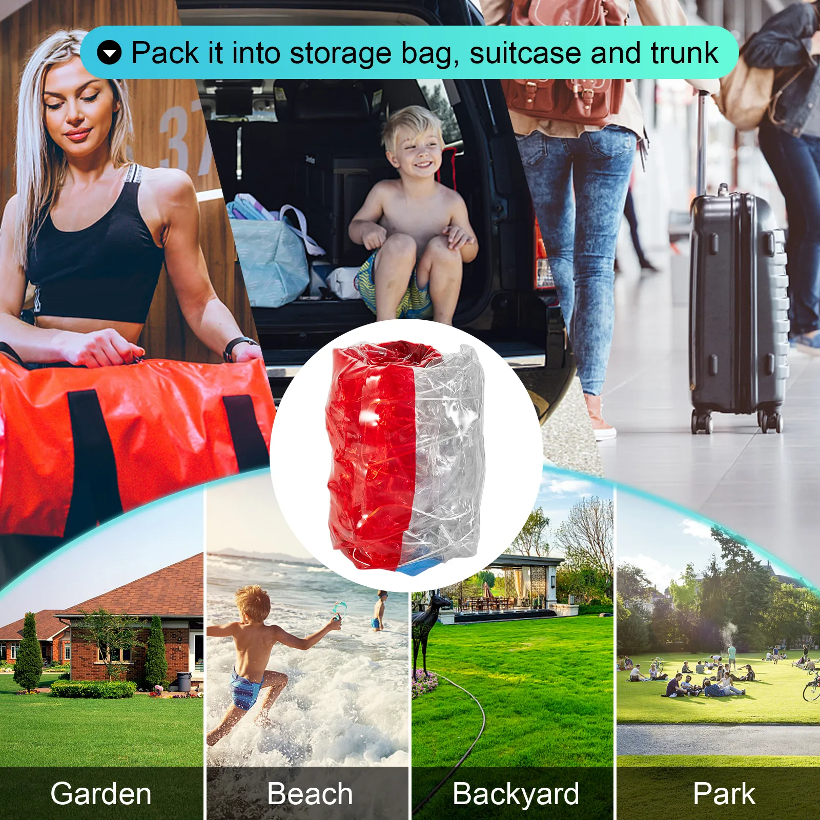 Pelota de parachoques inflable VEVOR adecuada para usar en jardines, playas, patios o parques