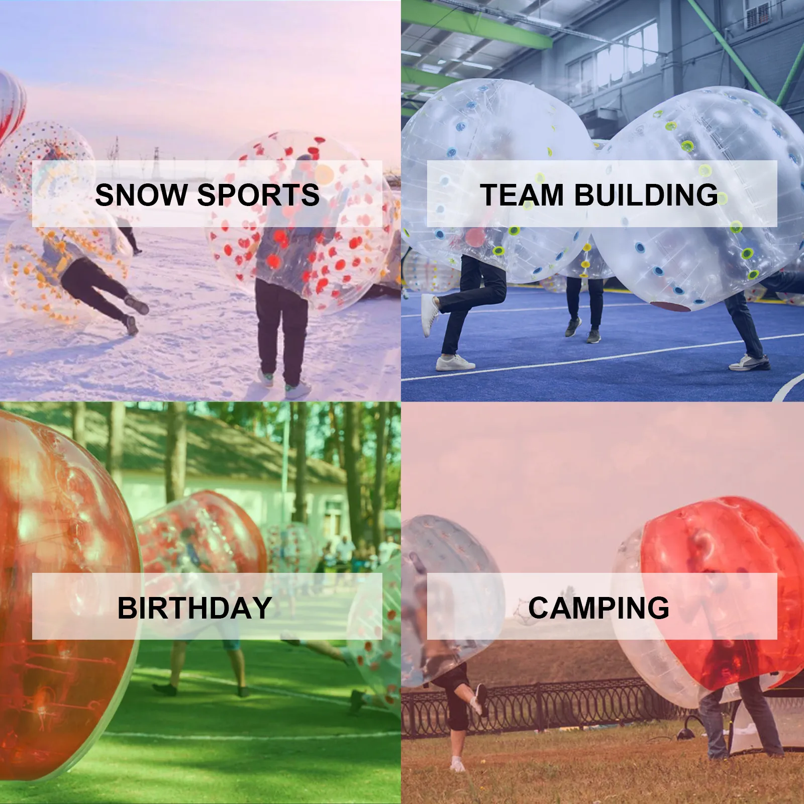 Pelota de choque inflable VEVOR para deportes de nieve, formación de equipos, cumpleaños y acampada.