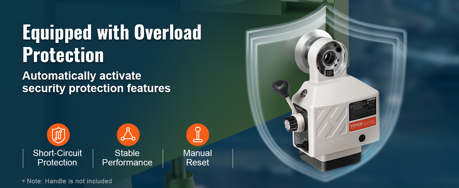 VEVOR Z-Axis Power Feed for Milling Machine, 450 in-lb Torque, 0