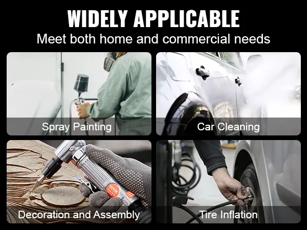 VEVOR air compressor for spray painting, car cleaning, decoration, tire inflation; 120v/60hz.