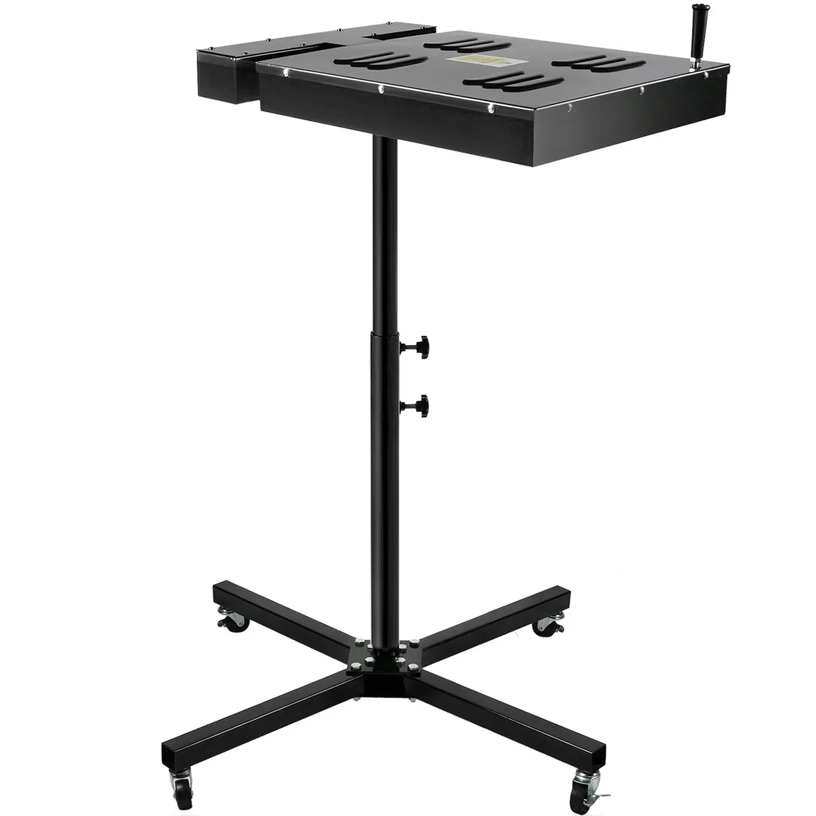 Secador flash VEVOR con altura ajustable y base resistente sobre cuatro ruedas.