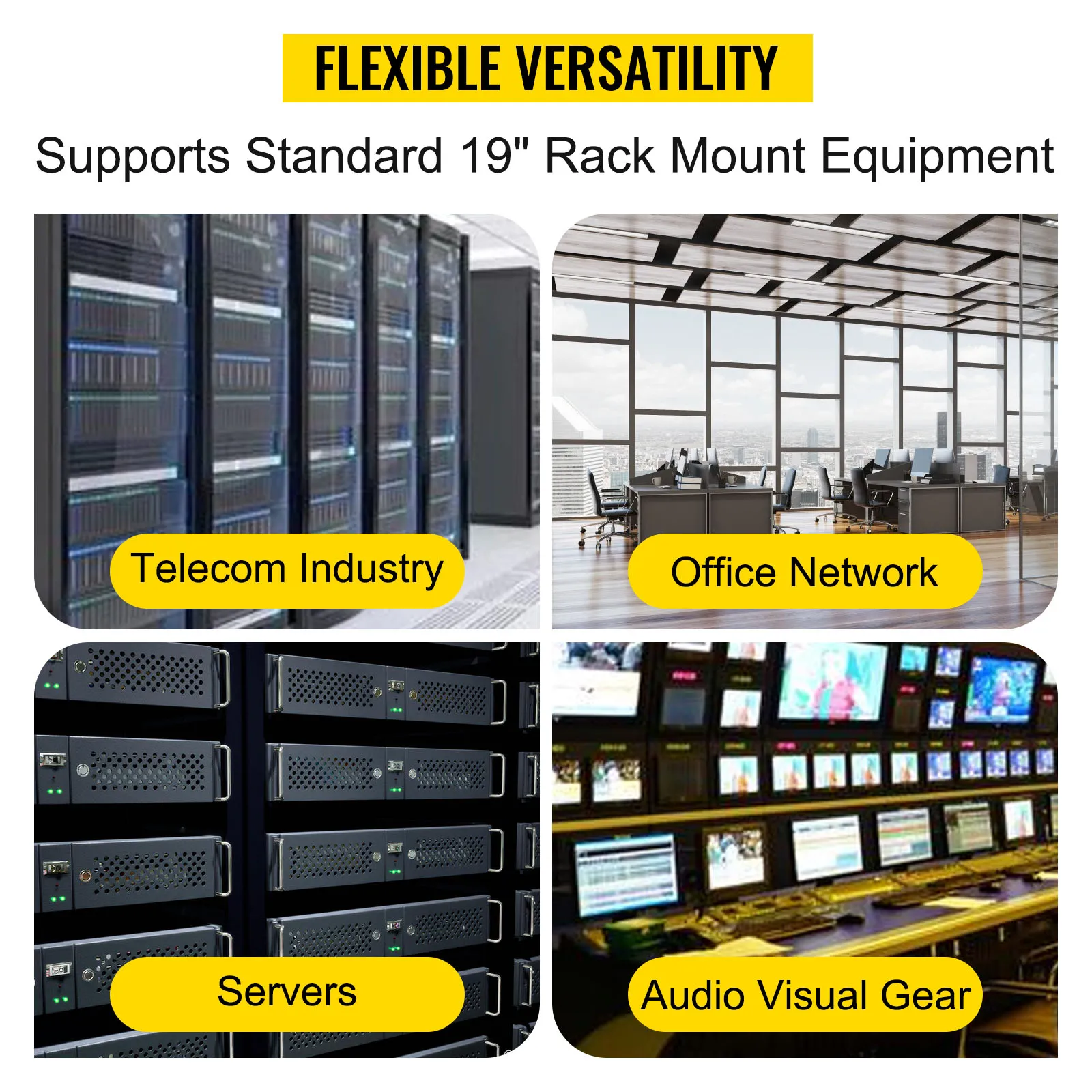 Vevor Open Frame Server Rack Network Server Rack 18u 2 Post 19