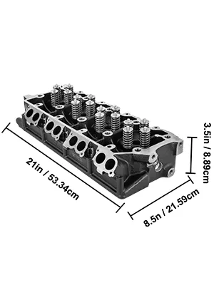 Reemplazo de culata VEVOR con dimensiones: 21 pulgadas x 8,5 pulgadas x 3,5 pulgadas.