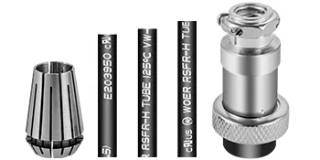 Części i kable silnika wrzeciona CNC VEVOR na białym tle