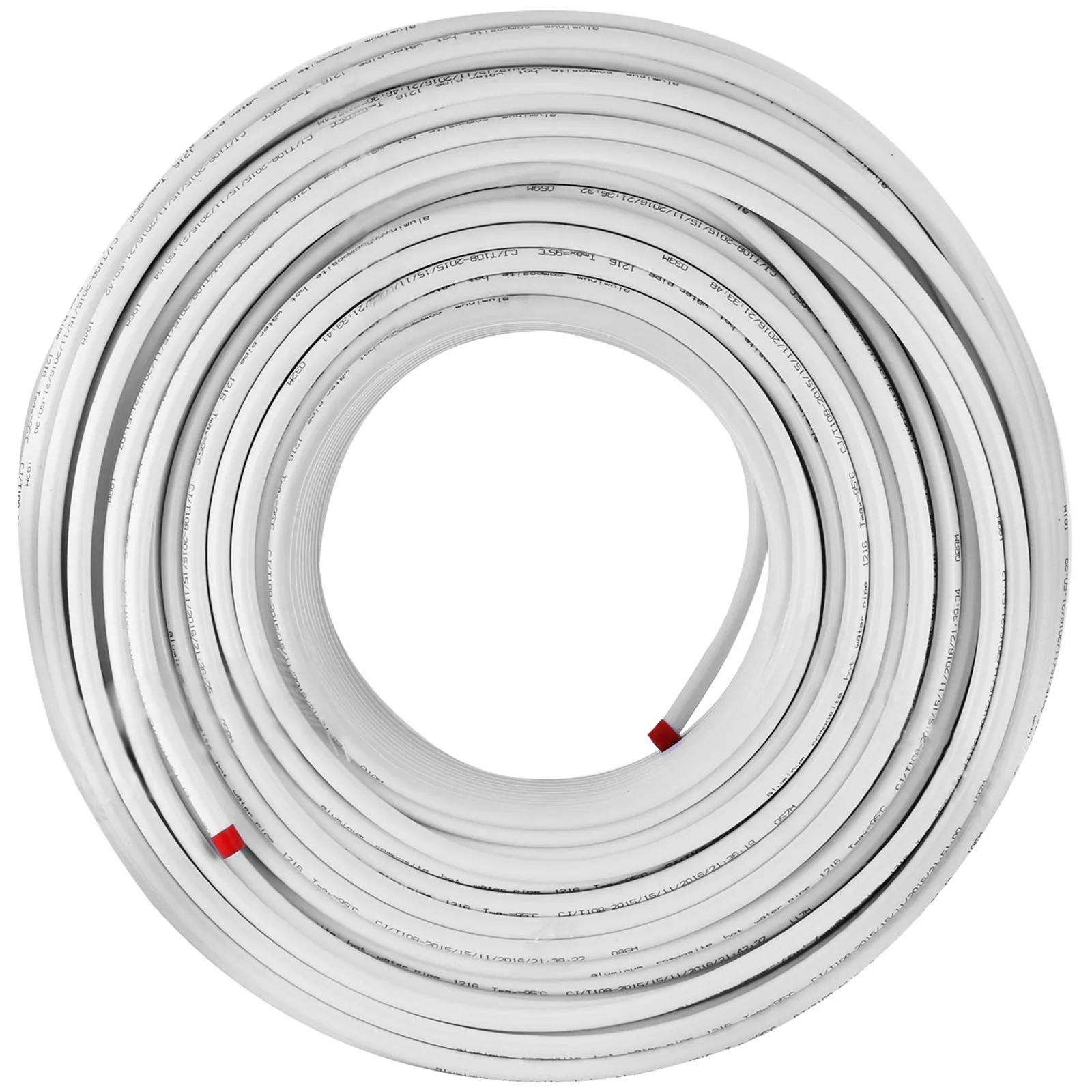 VEVOR pex-al-pex tubing coiled and ready for installation.