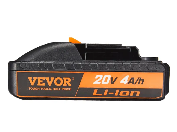 VEVOR 20v battery, li-ion, 4a/h in black and orange casing, ideal for power tools.