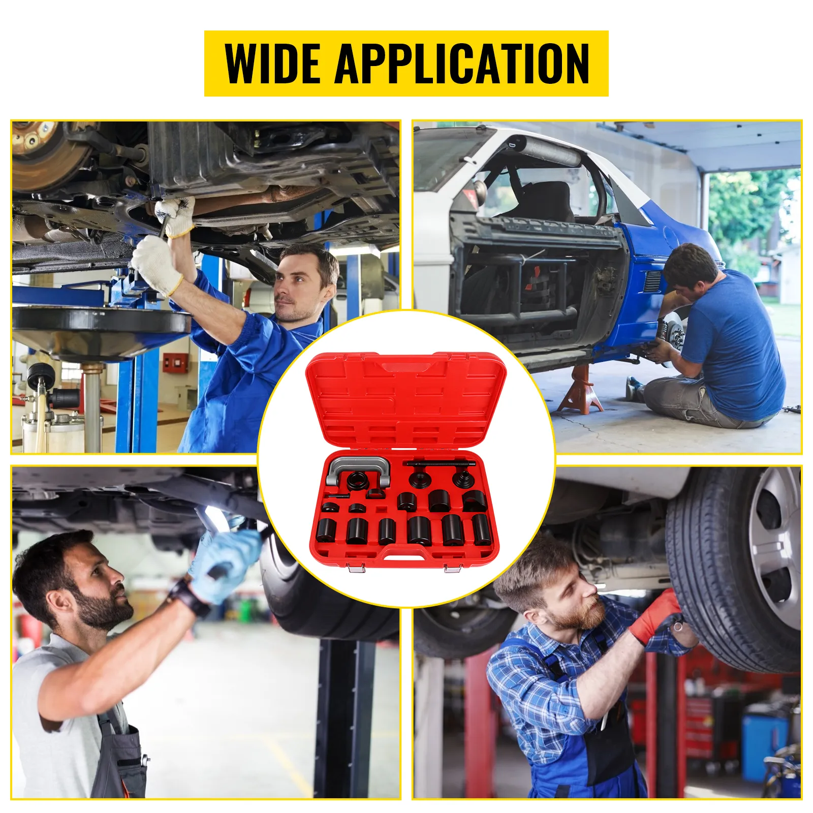 Kit de rótula VEVOR en uso para reparaciones y servicios de mantenimiento de automóviles con amplia aplicación.