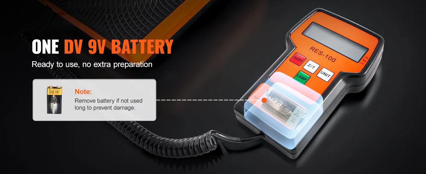 Báscula refrigerante VEVOR con una batería dv 9v, lista para usar, incorpora el dispositivo res-100.