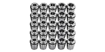 VEVOR er32 collet set arranged in a 4x6 grid pattern.