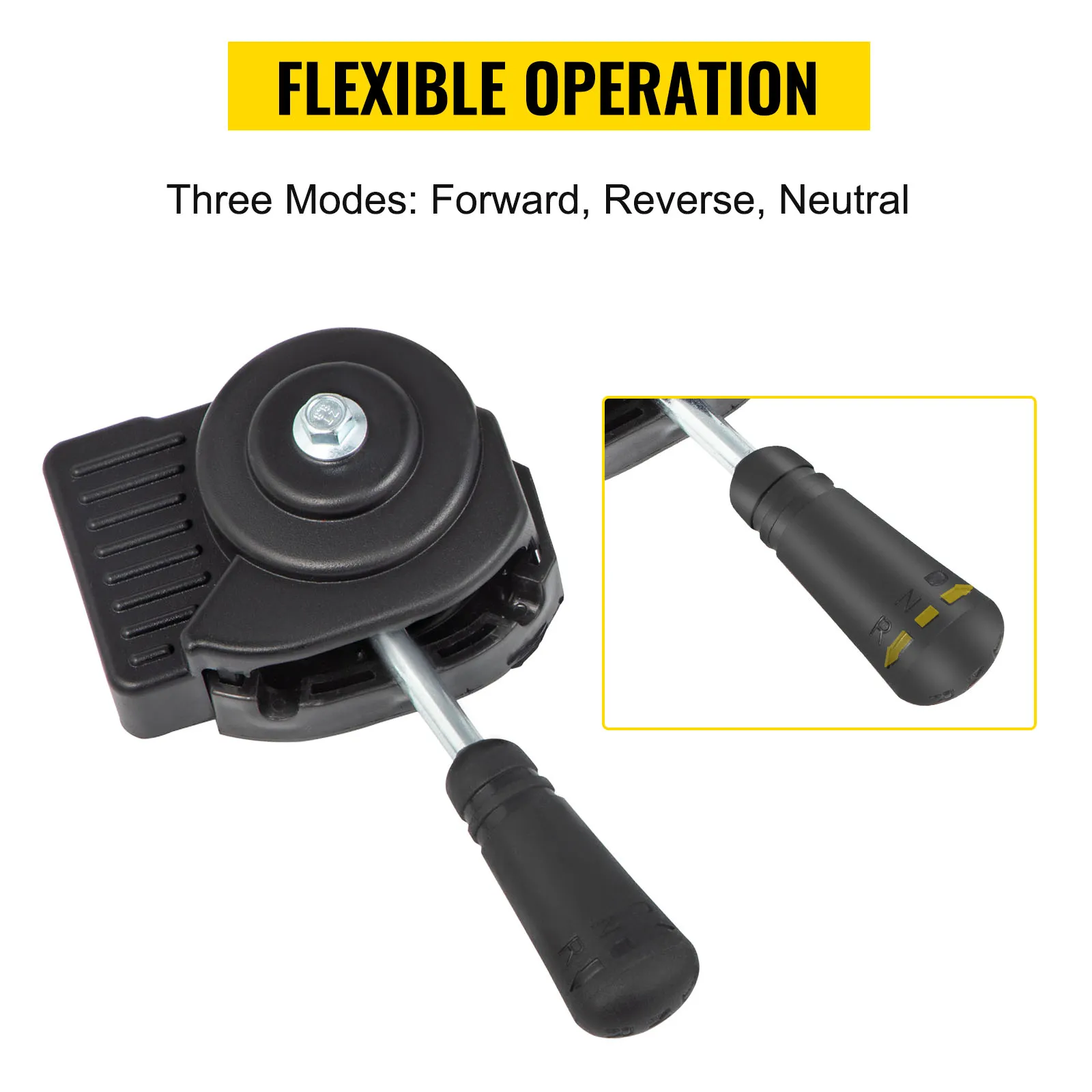 Caja de cambios para kart VEVOR con funcionamiento flexible en tres modos: avance, retroceso, punto muerto.