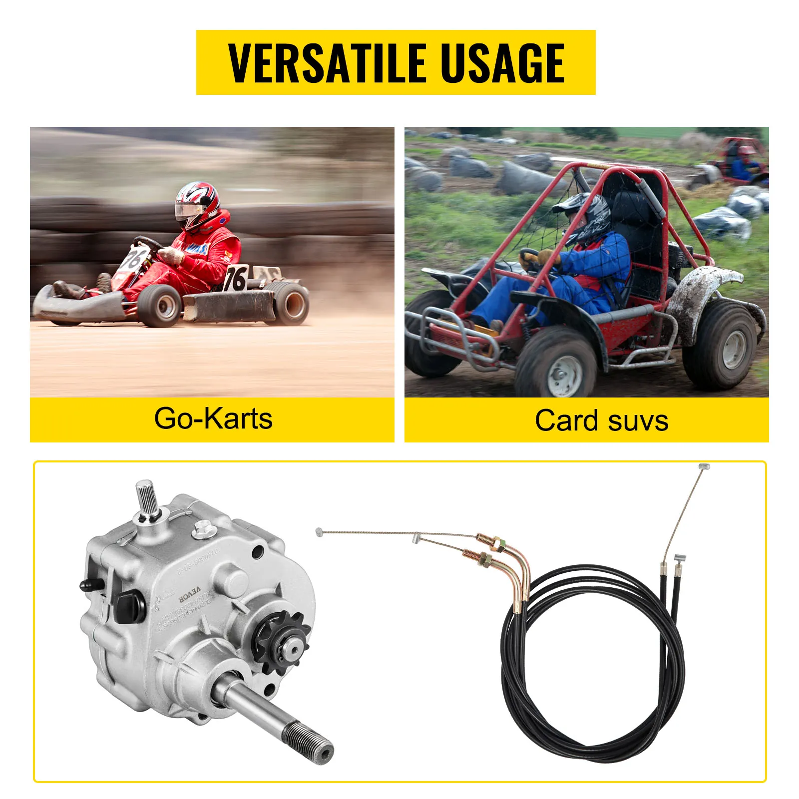 Caja de cambios VEVOR para karts y vehículos todoterreno