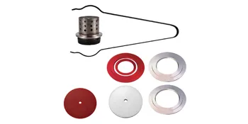 Piezas de la máquina de fundición al vacío VEVOR: filtro de metal, anillos y sellos de goma.