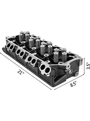VEVOR cylinder head ford 6.0l powerstroke diesel with measurements 21"x8.5"x3.5".