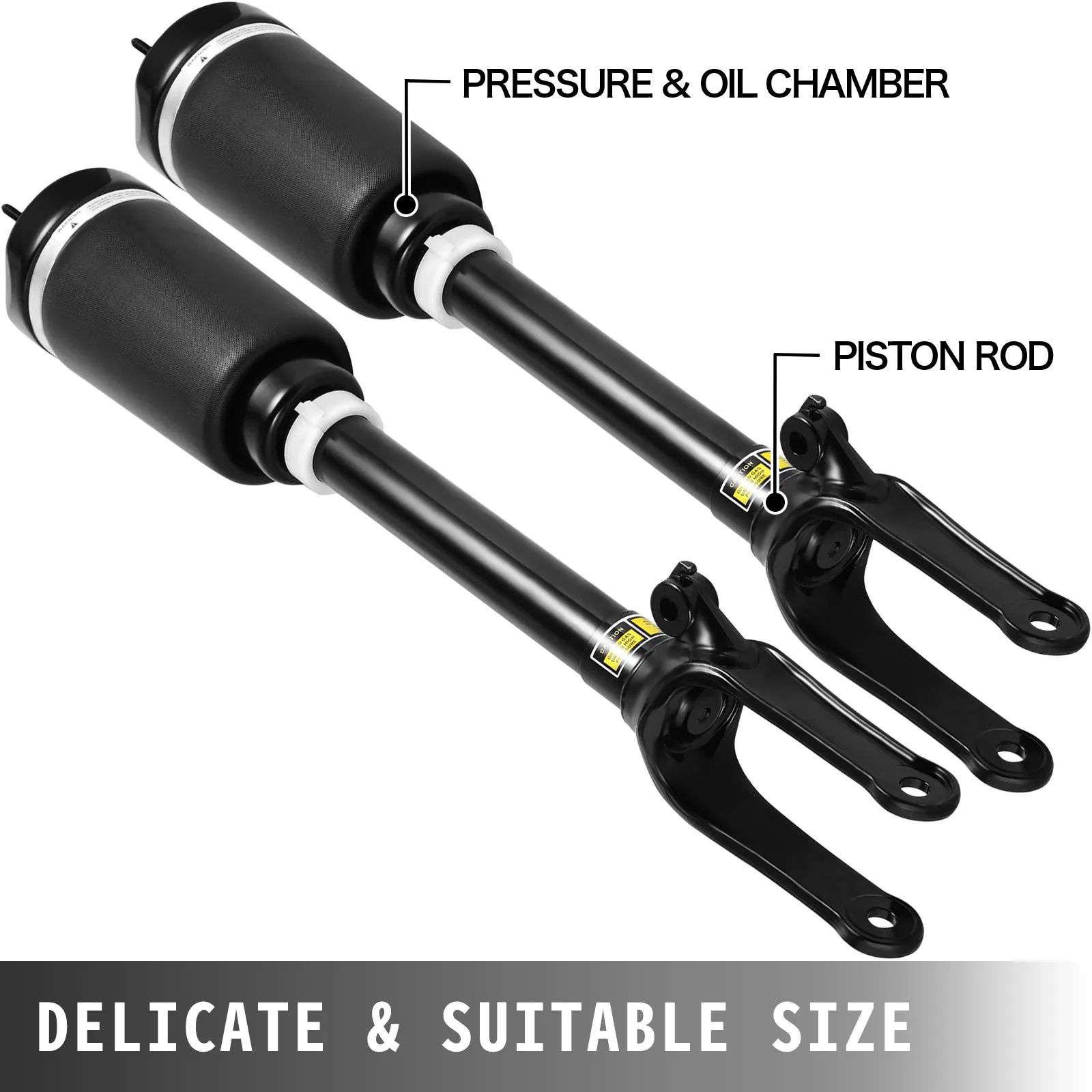 VEVOR mercedes w164 front air suspension showing pressure and oil chamber, piston rod.