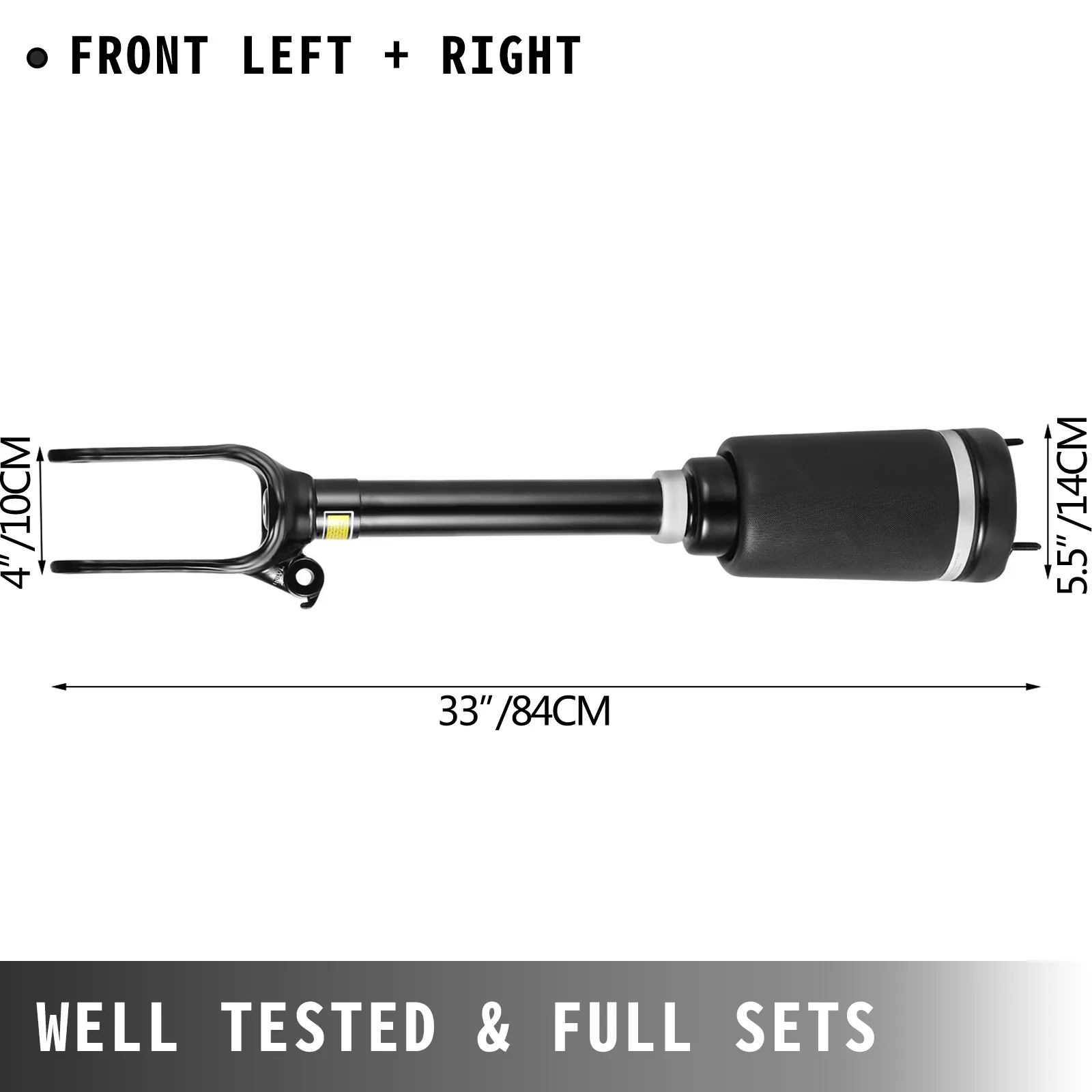 VEVOR mercedes w164 front air suspension, 33"/84cm, front left and right.