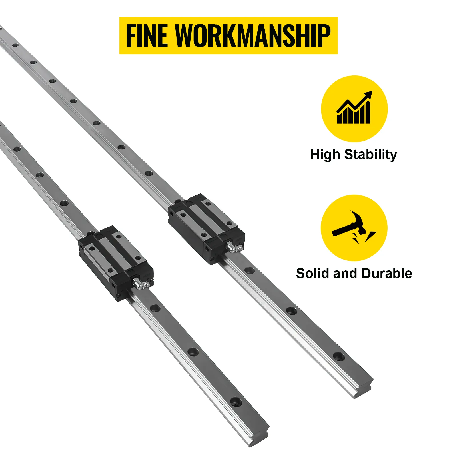 VEVOR linear rail, fine workmanship, solid and durable, high stability.