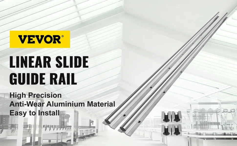 VEVOR linear rail sbr20 - high precision aluminum guide rail for easy installation.
