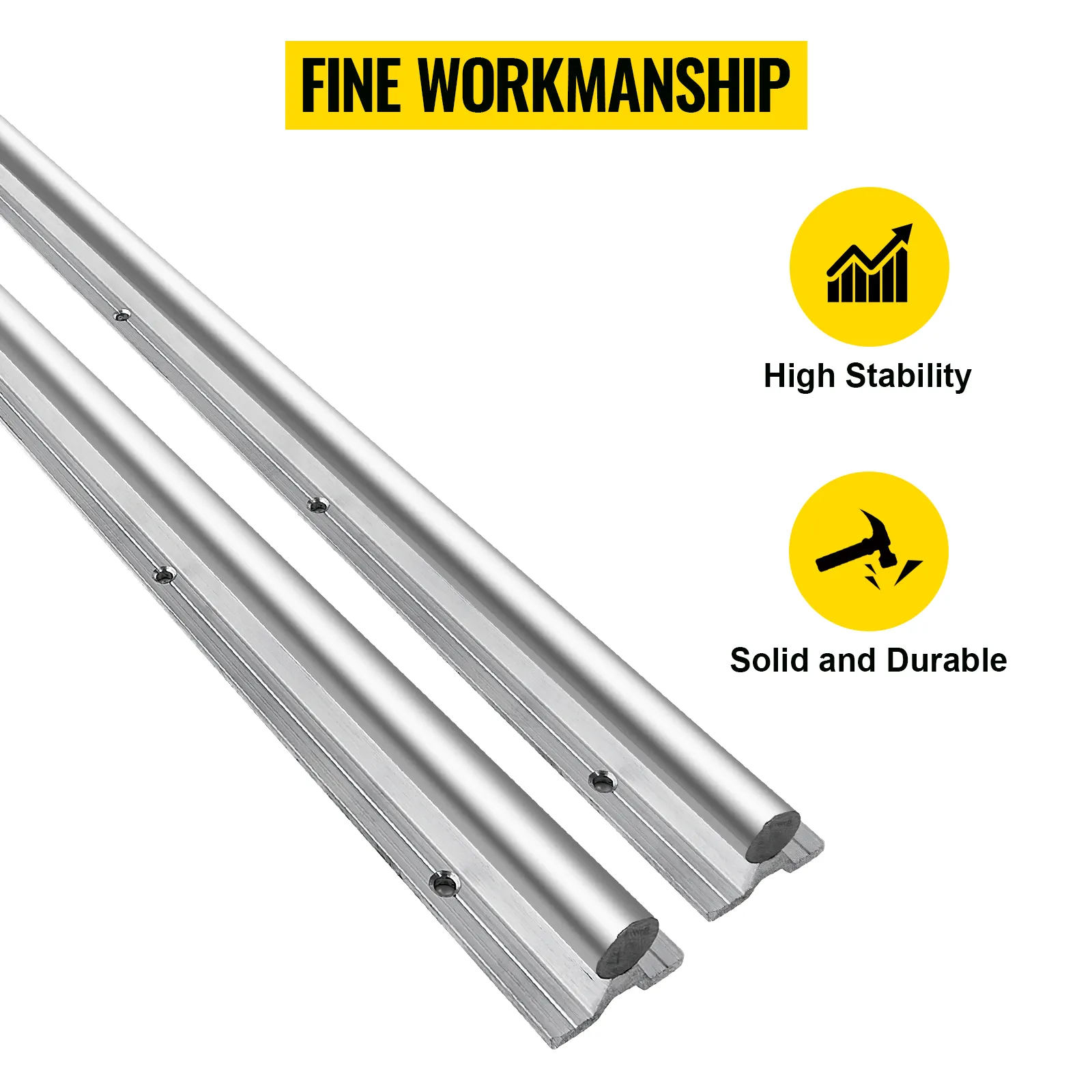 VEVOR linear rail sbr20 showing fine workmanship, high stability, and durability.