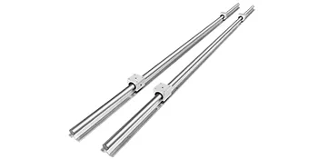 VEVOR linear rail set with two stainless steel rails and sliding blocks.