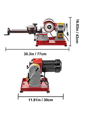 Afilador de hojas de sierra circular VEVOR con dimensiones de 30,3 x 11,8 x 16,93 pulgadas