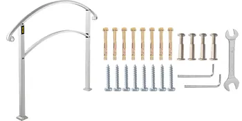 VEVOR-Handlauf-Set mit Bolzen, Schrauben, Schraubenschlüssel und Montagewerkzeugen.