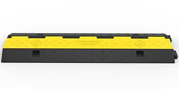 VEVOR cable protectors with yellow top and black base for safety and durability.