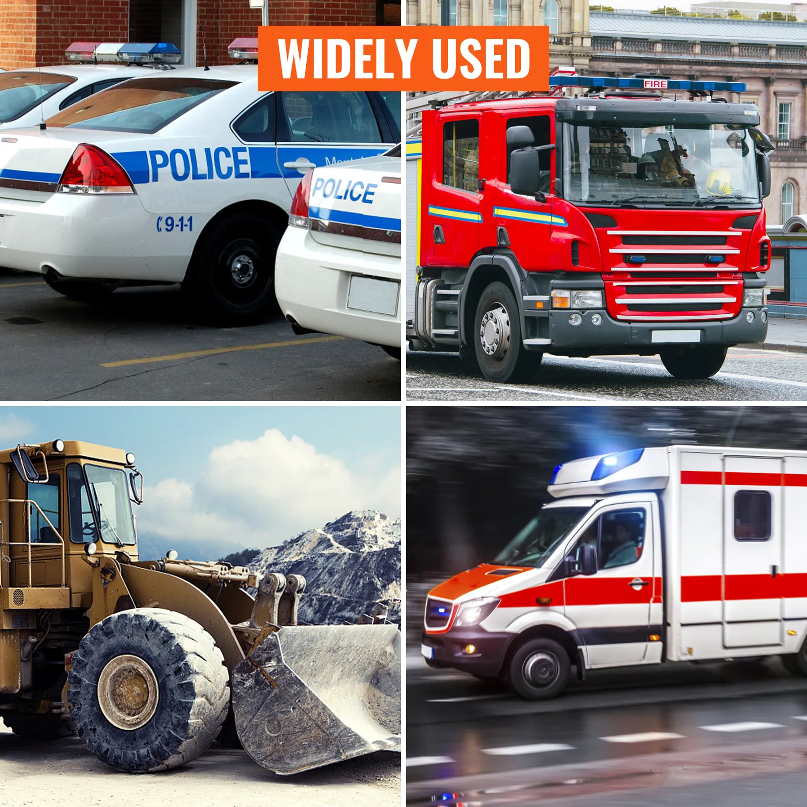 VEVOR car warning alarm system; used in police, fire, construction, and ambulance vehicles.