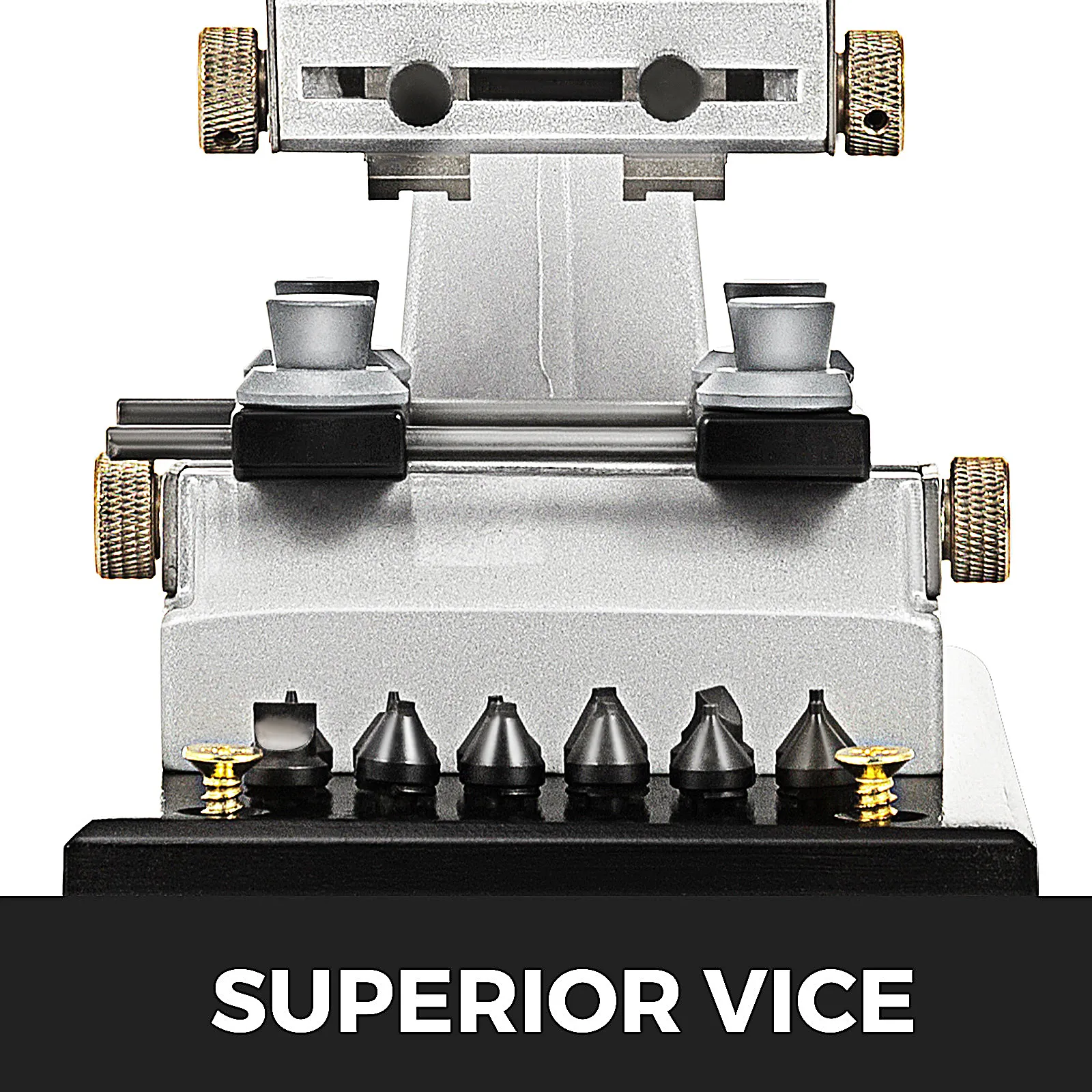 VEVOR watch opener with multiple screw holders and adjustable positioning knobs.
