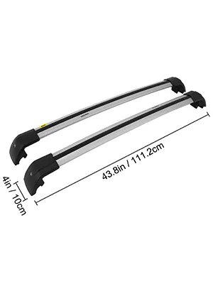 Barras transversales para portaequipajes de techo VEVOR, 43,8 pulgadas/111,2 cm de largo, 4 pulgadas/10 cm de alto.