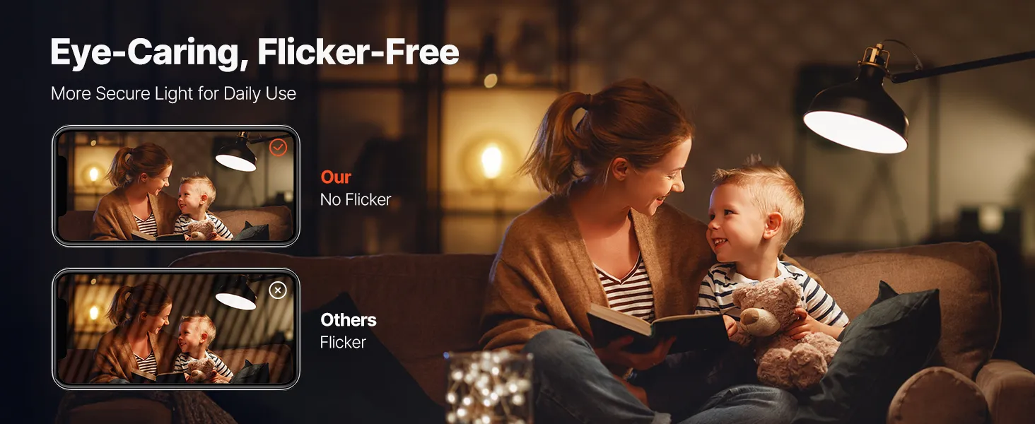 VEVOR 6 Pack Edison Bulbs LED, A19 Vintage Edison Light Bulbs, 4.5W Dimmable 450 Lumens, 2700K Warm White, E26 Base LED Filament Bulb, Antique Glass Style for Home, Bedroom, Office, Farmhouse,CRI80+