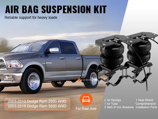 VEVOR air bag suspension kit for dodge ram 2500 4wd 2003-2013; ram 3500 4wd 2003-2018.